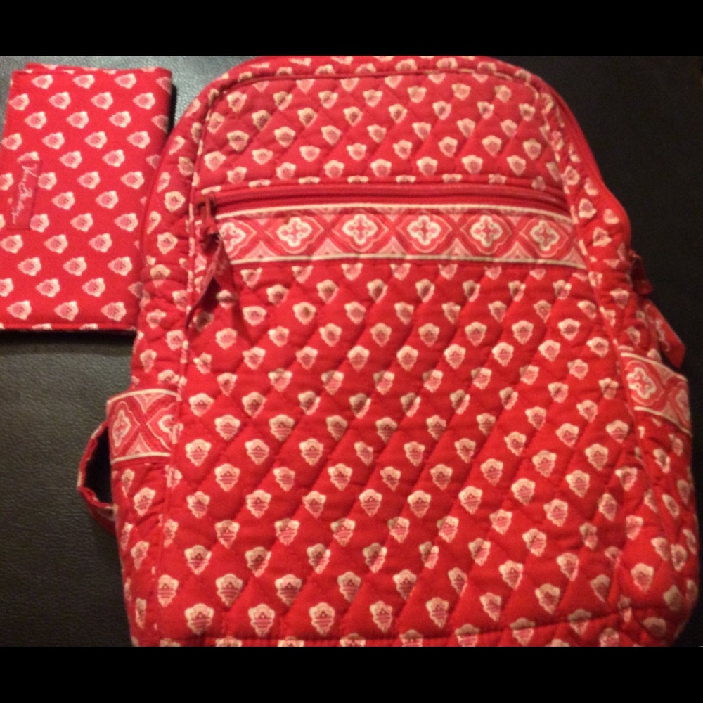 Vera Bradley Small Back Pack with Check Book